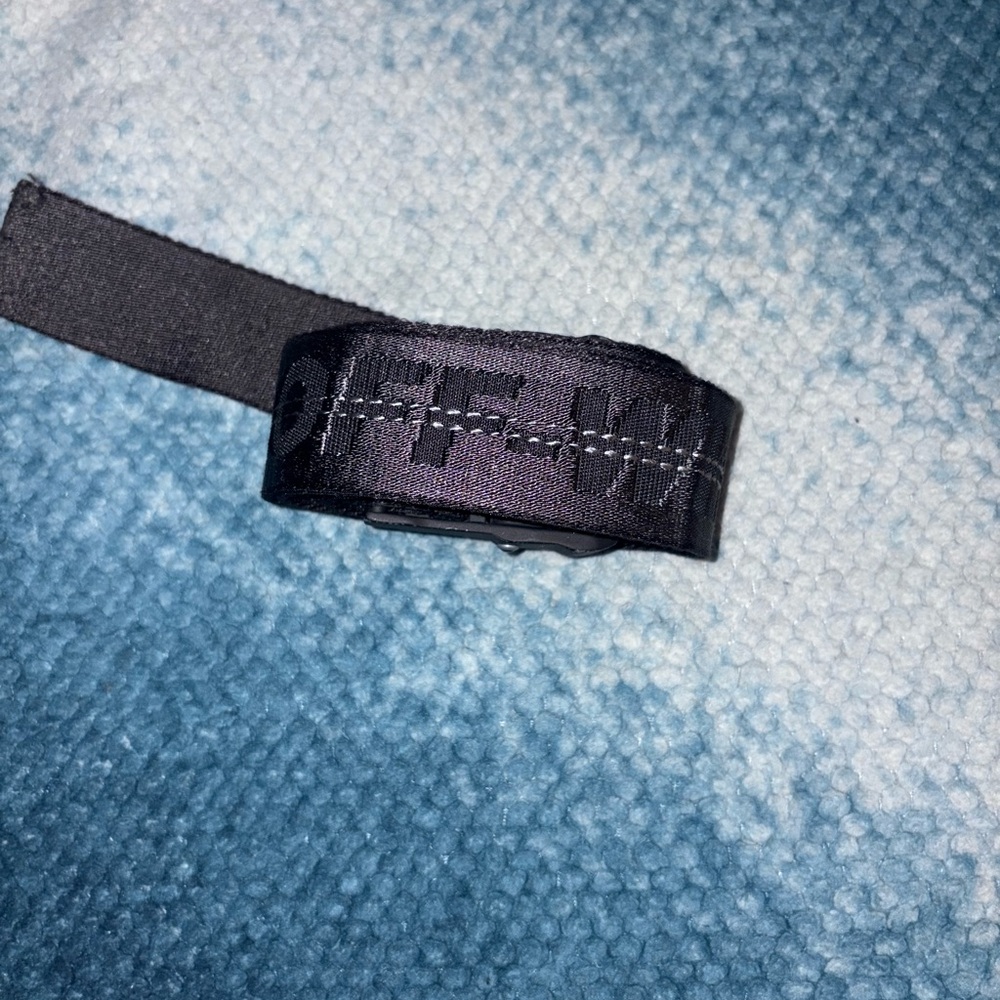 Off-White Black industrial Logo Belt